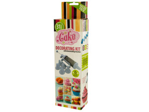 Cake decorating kit with nozzles
