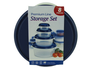 Round storage set , 4 bowls and 4 lids