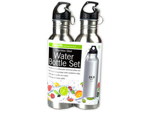 Stainless steel sports bottle set