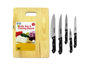 Knife set with cutting board