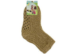1 pair knitted non skid socks assorted colors