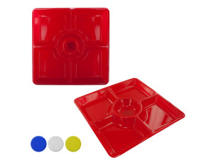 5 section plastic tray