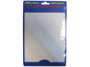 200 piece white labels (approx 1 1/16 x 2 inch)