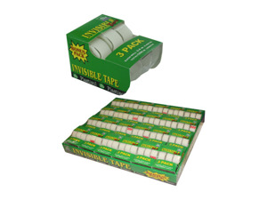 3-pack invisible tape with dispensers