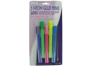 Neon glue pens, assorted colors