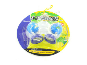 Globe pencil sharpeners, pack of 2