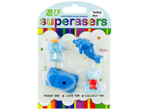 feeling blue erasers