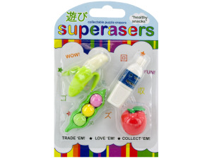 healthy snacks erasers