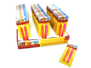 3 piece pen type highlighters in pdq