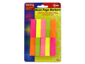 Neon sticky page markers