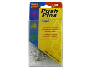 Clear push pins