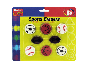 Sports themed erasers