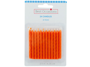 24 pack 2.35 inch orange candles