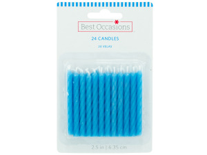 24 pack 2.35 inch powder blue candles