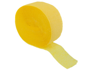 150 ft x 1.75 inch yellow crepe streamer