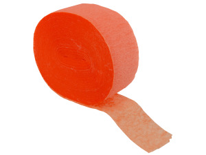 150 ft x 1.75 inch orange crepe streamer