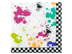 18 pack 80s theme beverage napkins 9.875 x 9.875 inch