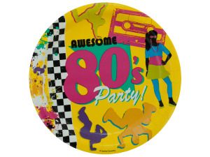 8 pack awesome 80s 6.75 inch round plates