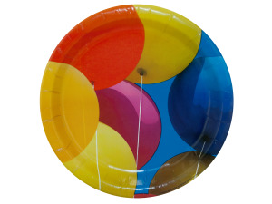 8 pack balloons 8.875 inch round plates