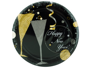 8 pack flute and favors paper plates