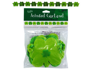 shamrocks jointed felt garland