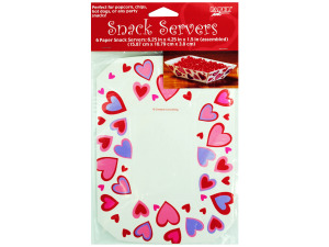6ct hearts snack server