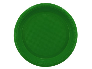 12 pack 7" green plastic plates