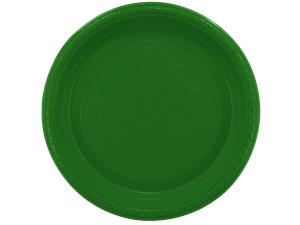8 pack 9" green plastic plates