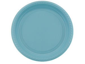 12 pack 7" pastel blue plates