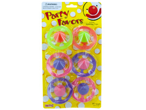 6 pack disc spinning tops party favors
