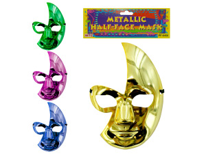 metallic half face mask party favor