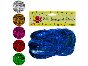 22 gram iridescent shreds (6 assorted colors)