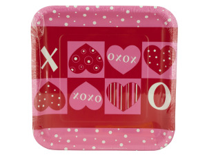 8 pack 9.125 inch crafty hearts paper plates