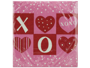 18 pack 9.875 x 9.875 inch crafty hearts beverage napkins