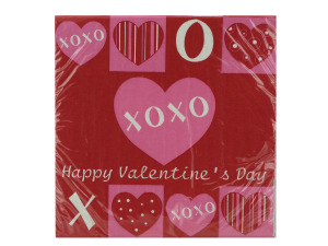 18 pack 12.875 x 12.75 inch crafty hearts lunch napkins