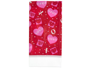 54 x 108 inch plastic crafty hearts tablecover