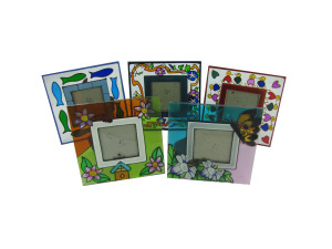Flower design glass frame, 6 designs