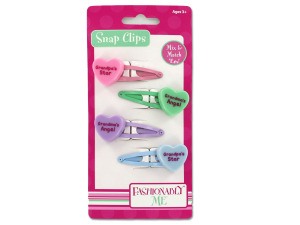 Grandma/grandpa hair clips, pack of 4