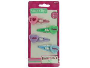 Love ponies and dolphins hair clips, pack of 4
