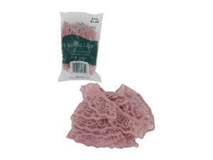 Dusty Rose-colored lace edge, 4 yards