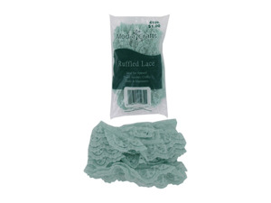 Ruffled lace edging ideal for crafting, sewing