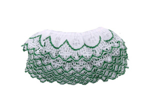 Green ruffle lace, 4 yards