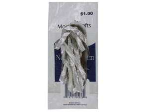 silver thin flat novelty trim in bag