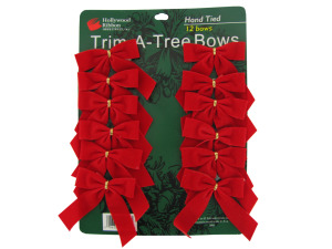 12 pack red tree bows
