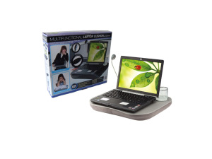 Laptop cushion with built-in light
