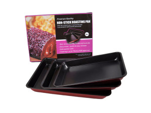 Set of three roasting pans