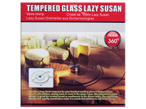 Tempered glass lazy suzan