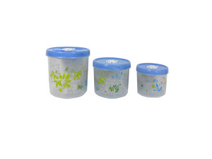 Decorative food containers, set of 3