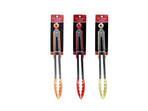 14" stainless steel tongs, assorted colors