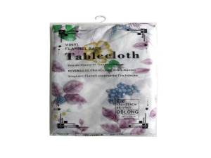 Vinyl tablecloth with flannel backing, 60" x 90"